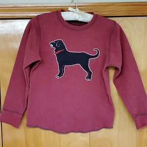 The Black Dog medium boys waffle henley long sleeve top